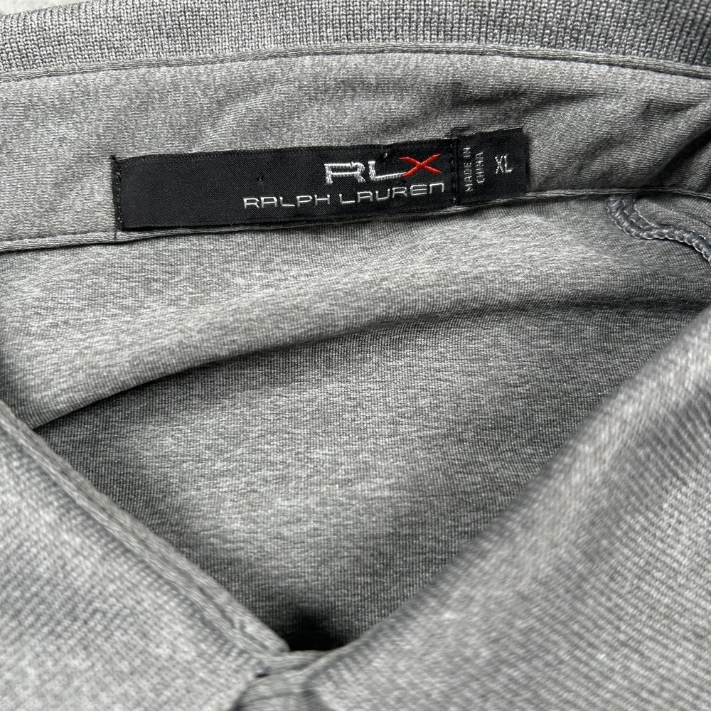 RLX Ralph Lauren Polo Shirt‎ Mens XL Gray Golf Cactus Logo Performance Active - Picture 2 of 9